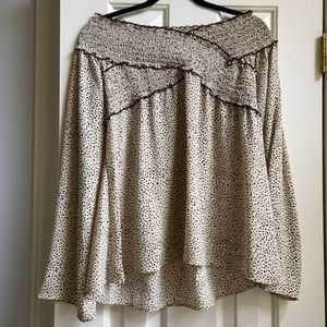 Mazik shoulder polka dot shirt